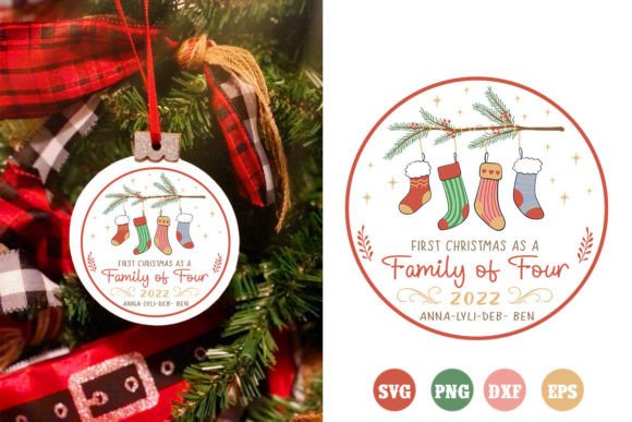 Download Retro Family Christmas Ornaments SVG - Christmas ornaments Collection