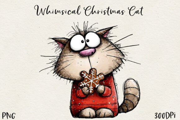 Download Cute Christmas Cat PNG - Premium Resources