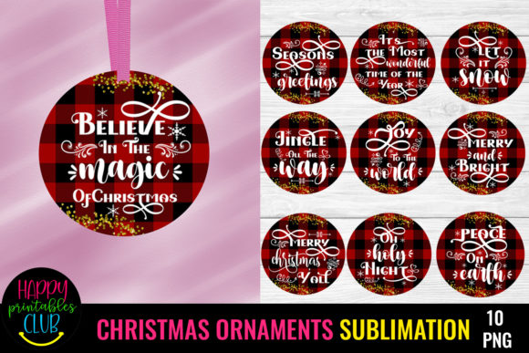 Download Christmas Ornaments Sublimation Bundle - Christmas ornaments Collection