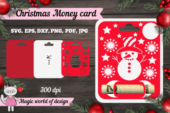 Download Snowman Christmas Money Card Svg - Money card svg Collection