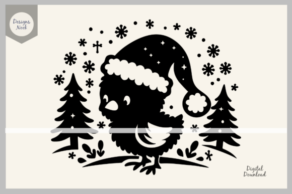 Download Chick Santa SVG Clipart Silhouette PNG - Santa svg Collection
