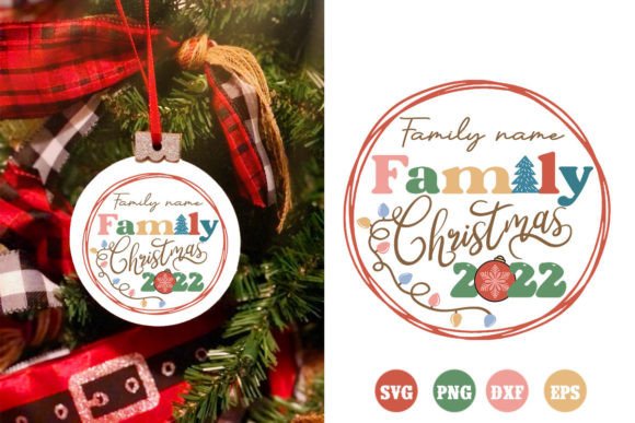 Download Family Christmas Ornaments SVG |Retro - Christmas ornaments Collection