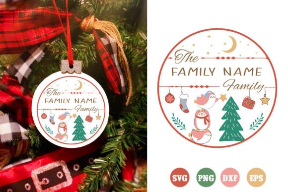 Download Retro Family Christmas Ornaments SVG - Christmas ornaments Collection