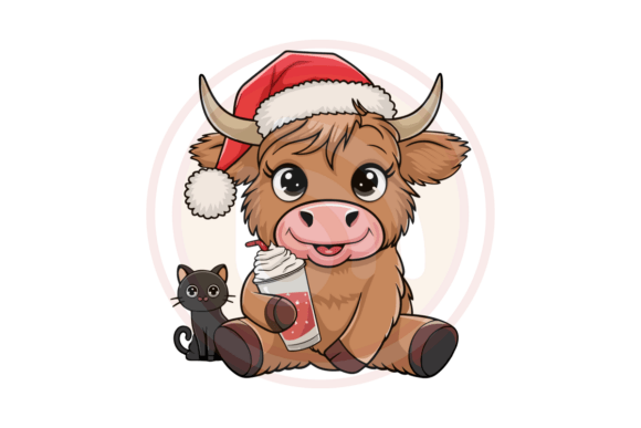 Download Highland Cow Christmas Svg, Black Cat - Cow christmas svg Collection