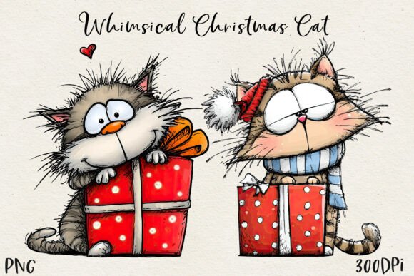 Download Cute Christmas Cat PNG - Premium Resources