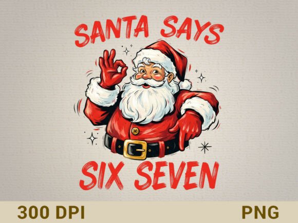 Download Funny Santa Says Six Seven Christmas SVG - Santa says six seven Collection