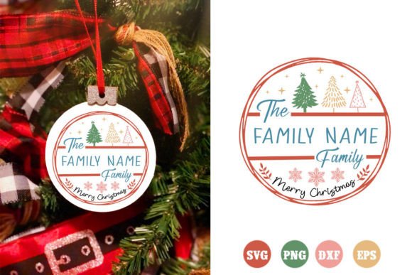 Download Family Christmas Ornaments SVG |Retro - Christmas ornaments Collection