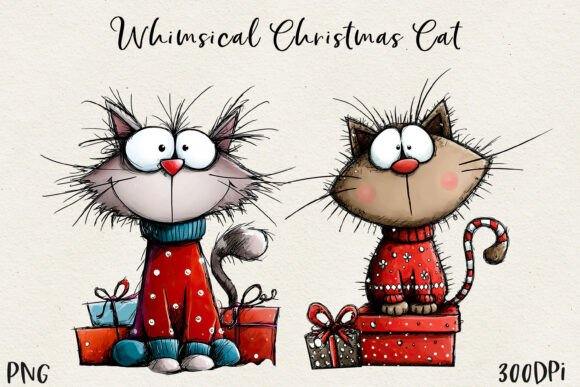 Download Cute Christmas Cat PNG - Premium Resources