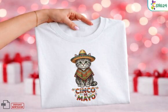Download Cinco De Mayo Cat Sombrero Cute PNG - Premium Bundle