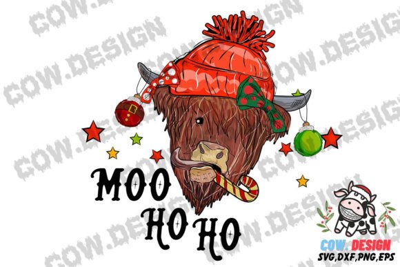 Download MOO Ho Ho Highland Cow Christmas SVG - Cow christmas svg Collection