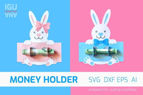 Download Easter Bunny Holder. Gift Money Card SVG - Money card svg Collection