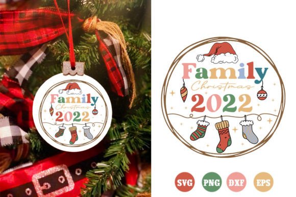 Download Family Christmas Ornaments SVG |Retro - Christmas ornaments Collection
