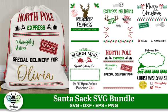 Download Santa Sack SVG Bundle | Christmas SVG - Santa sack svg bundle Collection