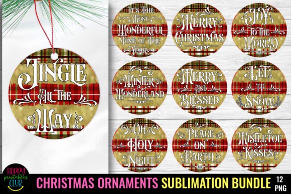 Download Christmas Ornaments Sublimation Bundle - Christmas ornaments Collection