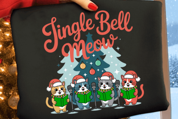 Download Christmas Jingle Bell Meow PNG Design - Premium Bundle